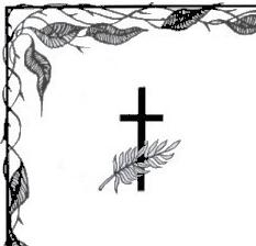 Schwarz-weißes Foto eines Kreuzes zu Traueranlässen