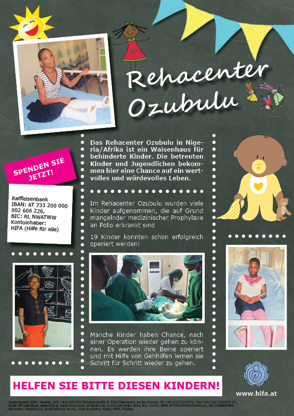 Ein Plakat für die Kinder in Ozubulu!