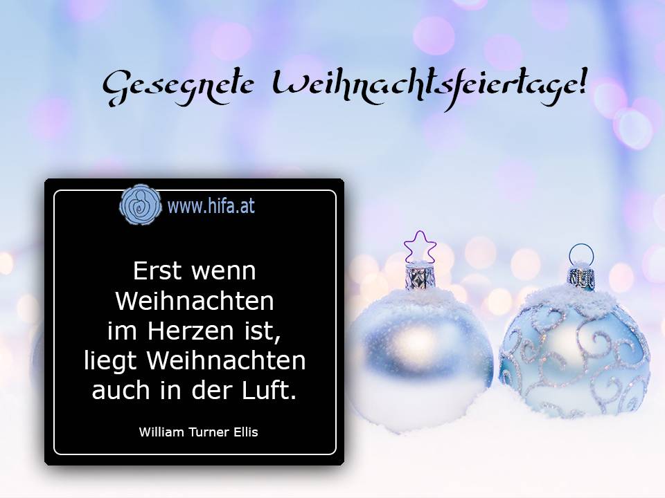 Gesegnete Weihnachtsfeiertage